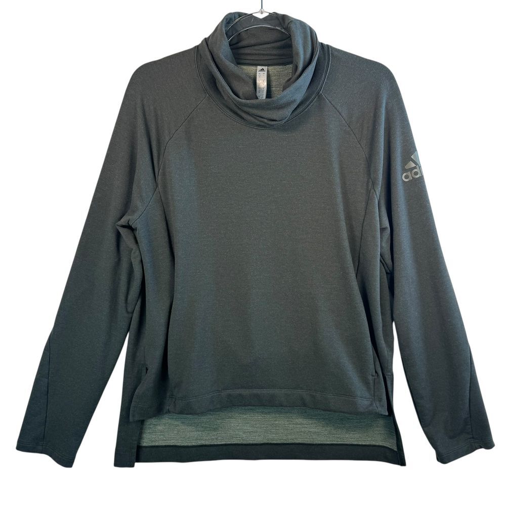 Adidas Cowl Neck Athletic‎ Pullover Sweater Workout Running Training Top Size L